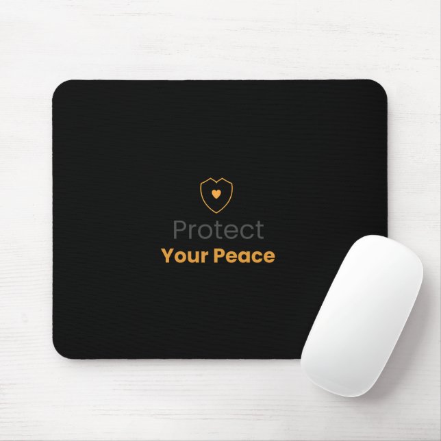 Protect Your Peace – Minimal Motivational Mouse Pa Mousepad (Mit Mouse)