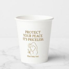 Protect Your Peace — Minimalist Self-Care Quote Pappbecher