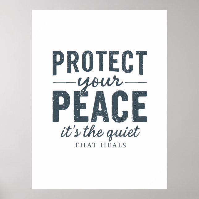Protect Your Peace: Quiet Healing Typography Poster (Vorne)