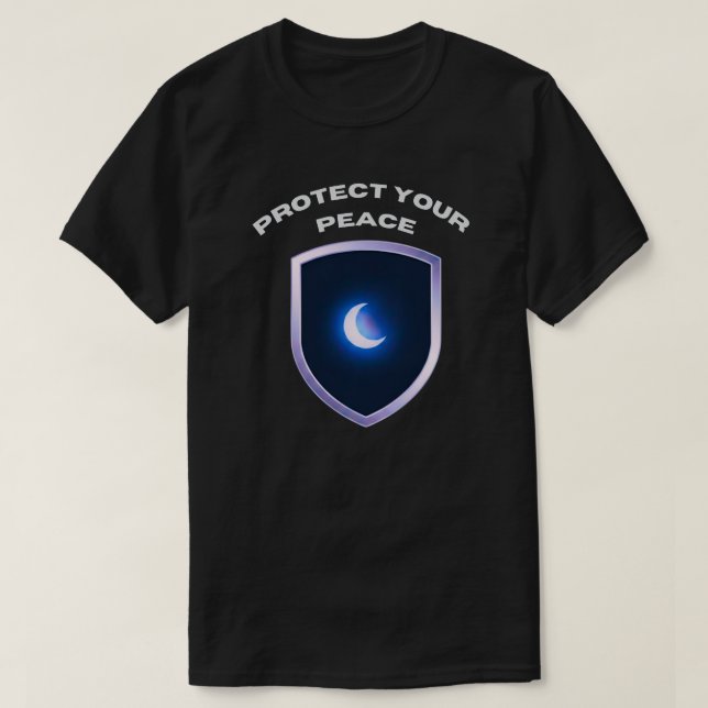Protect Your Peace Self Care Quote Shirt with Moon (Design vorne)