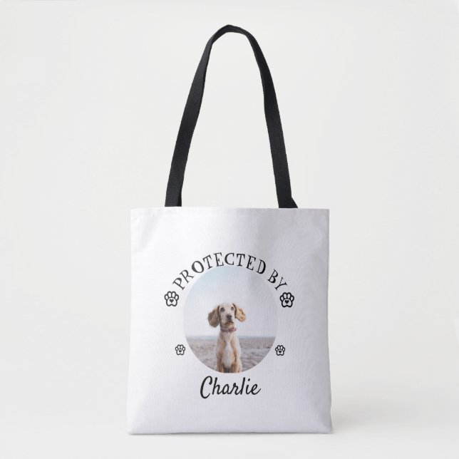 Protected By Dog Photo Paw Print Design (Vorderseite)