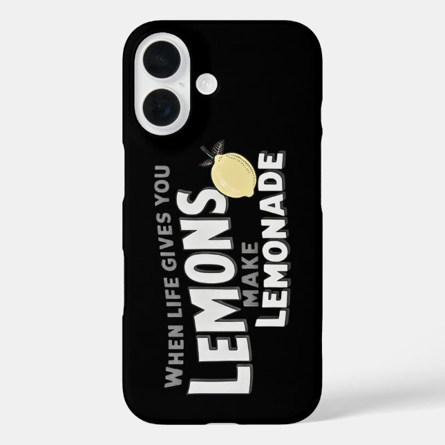 Protective Phone Case Motivational Lemons Resilien (Rückseite)