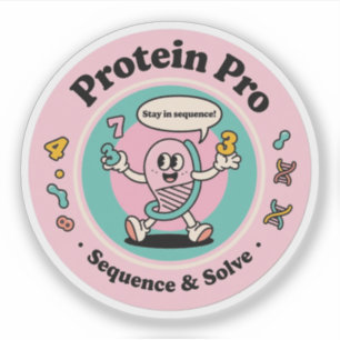 Protein Pro Mastering Sequenzen & Lösen von Puzzle Aufkleber
