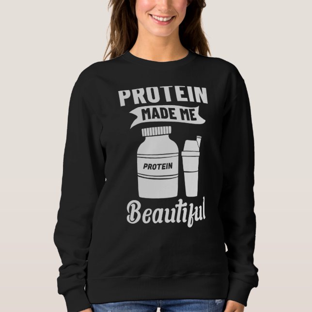Protein Shakes Pulver Whey trinkt Snacks Vegane Na Sweatshirt (Vorderseite)