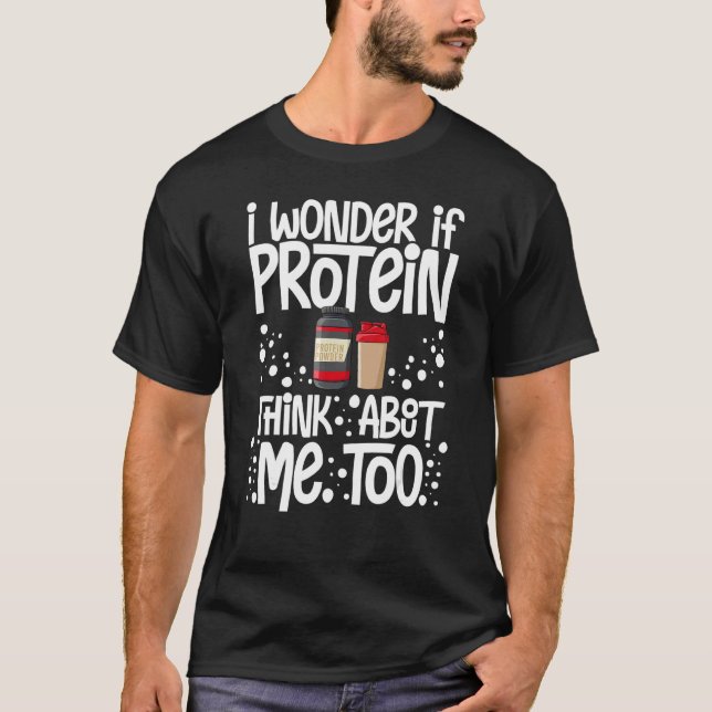 Protein Shakes Pulver Whey trinkt Snacks Vegane Na T-Shirt (Vorderseite)