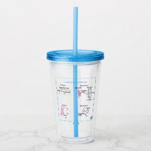 Proteinklassen Tumbler mit Lid + Stroh Acryltrinkbecher