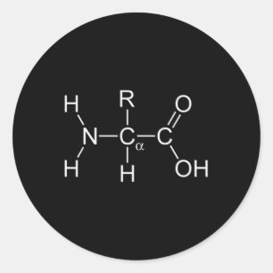 Proteinmolekül - Gym und Chemie - Bodybuilding Runder Aufkleber