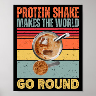 Proteintrunk macht die Welt zum Funny Gym F Poster