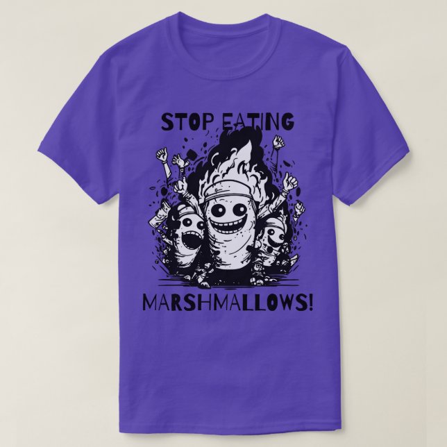 Protest beenden Marshmallows essen T-Shirt (Design vorne)