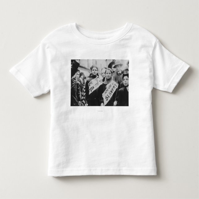 Protest gegen Kinderarbeit in der Arbeitsparade Kleinkind T-shirt (Vorderseite)