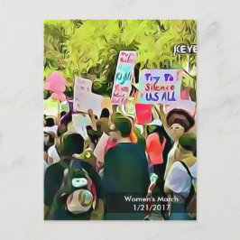 Protest gegen März von Frauen Postkarte