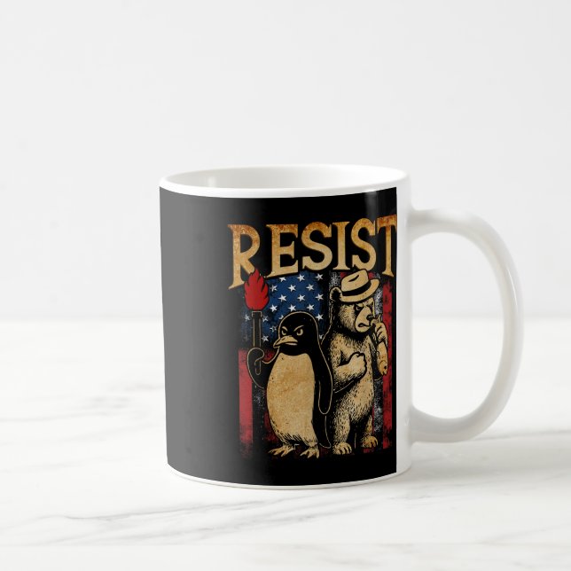 Protest gegen Pinguine und Bärenresistenz Kaffeetasse (Rechts)