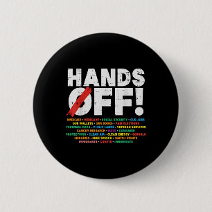 Protest Hände weg von Medicare Social Security Wid Button