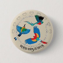 Protest Hex Sign No Mas Niños in Jualas Button