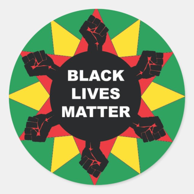 Protest Hex signieren Black Lives Matt Sticker (Vorderseite)