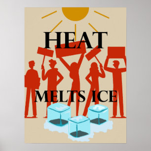 Protest 'Hitze Schmilzt Eis' Poster