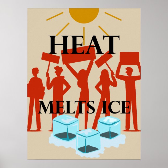 Protest 'Hitze Schmilzt Eis'  Poster (Vorne)