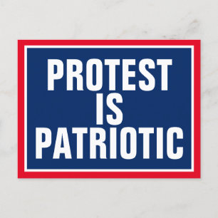 Protest is Patriotic First Postkarte