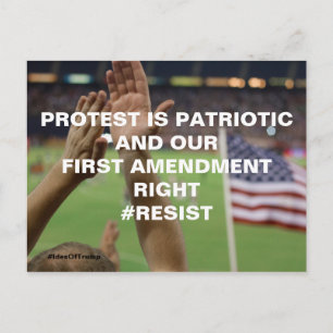 Protest ist die patriotische First Amendment-Resis Postkarte