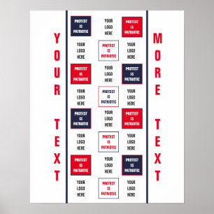 Protest ist eine Vorlage für patrouillische Logos Poster