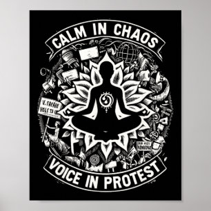 Protest Lotusblume Yoga Namaste Zen Yoga Liebhaber Poster