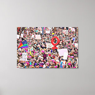 Protest März Kundgebung Wrapped Canvas Wall Art Leinwanddruck