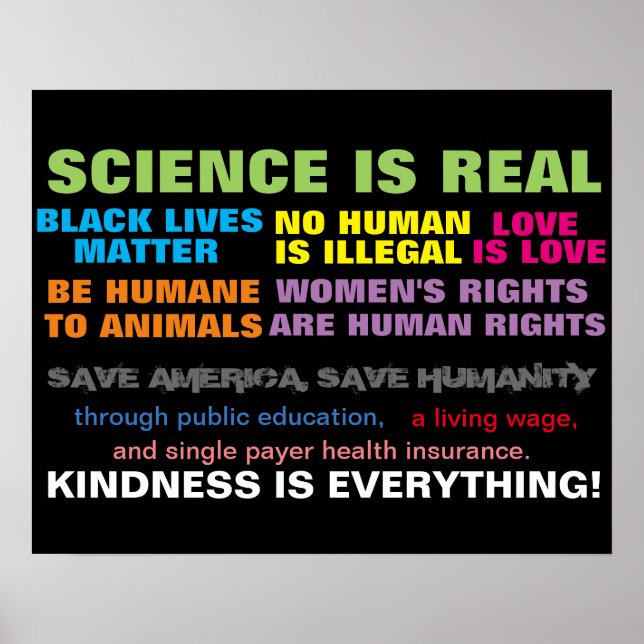 Protest März Plakat Menschenrechte (Vorne)