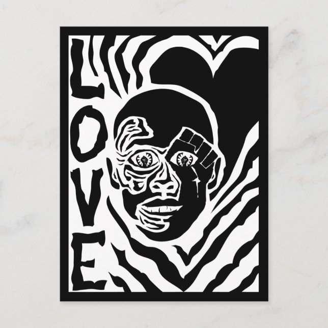 Protest mit Liebe Postkarte (Vorderseite)
