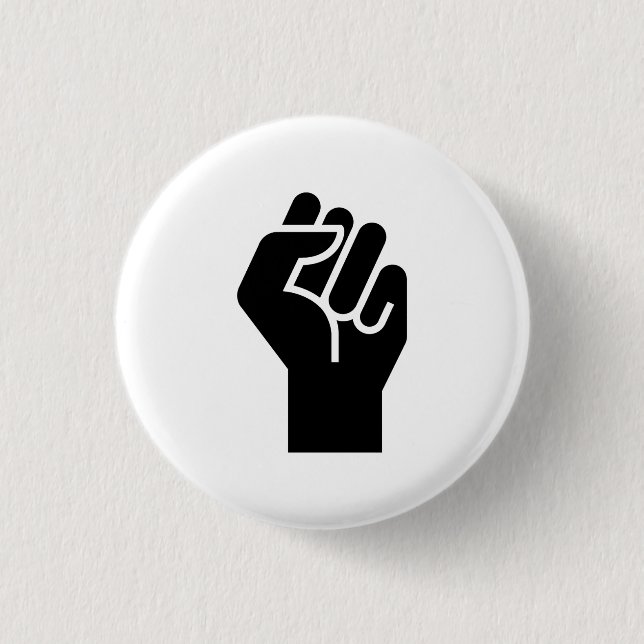 "Protest-" Piktogramm-Knopf Button (Vorderseite)