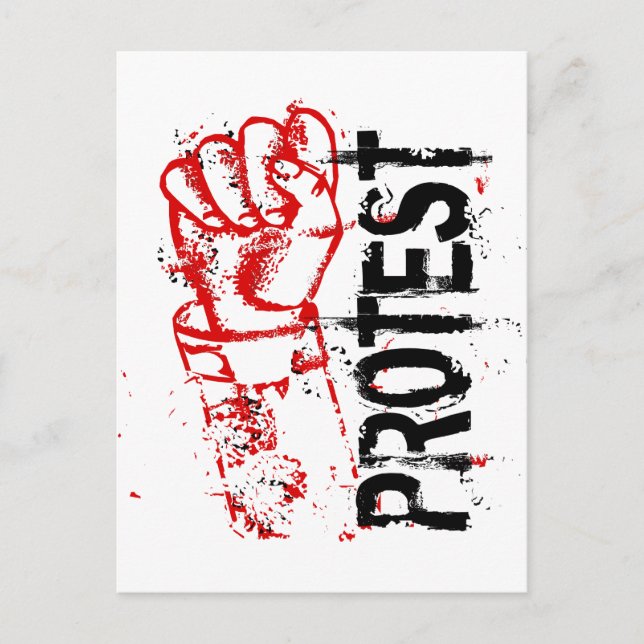 PROTEST POSTKARTE (Vorderseite)