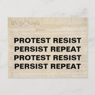 Protest Resist fortbestehen Wiederholung Wir, das  Postkarte