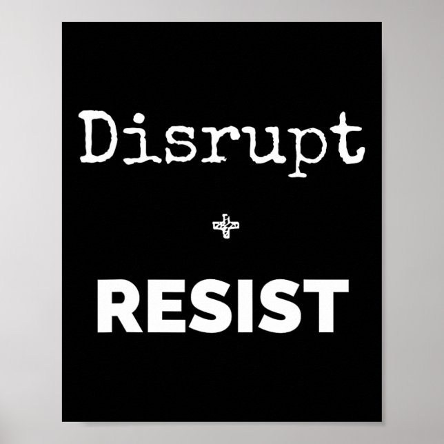 Protest-Shirt unterbrechen und aufhalten Poster (Vorne)