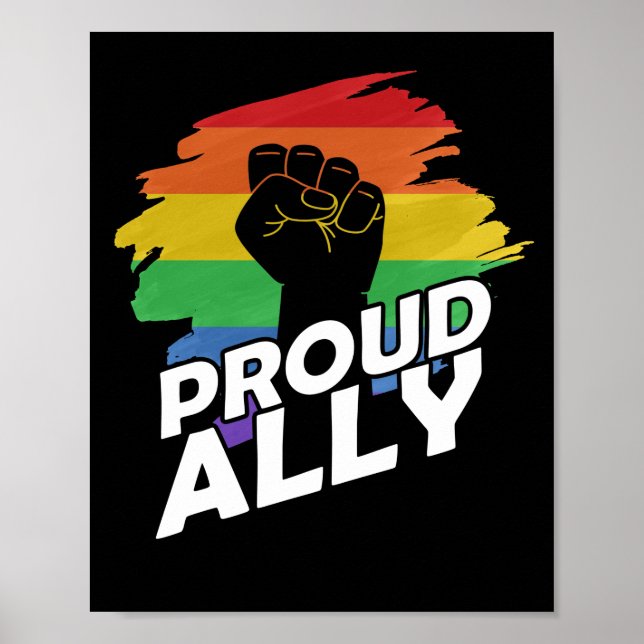 Protest von alleiniger Gay Pride LGBT Gay Lesbian Poster (Vorne)