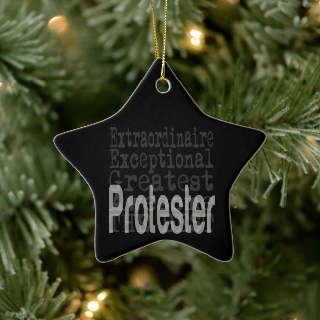Protester Extraordinator Keramik Ornament (Baum)