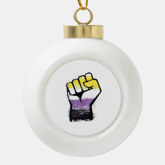 Protestfäule Keramik Kugel-Ornament (Vorderseite)