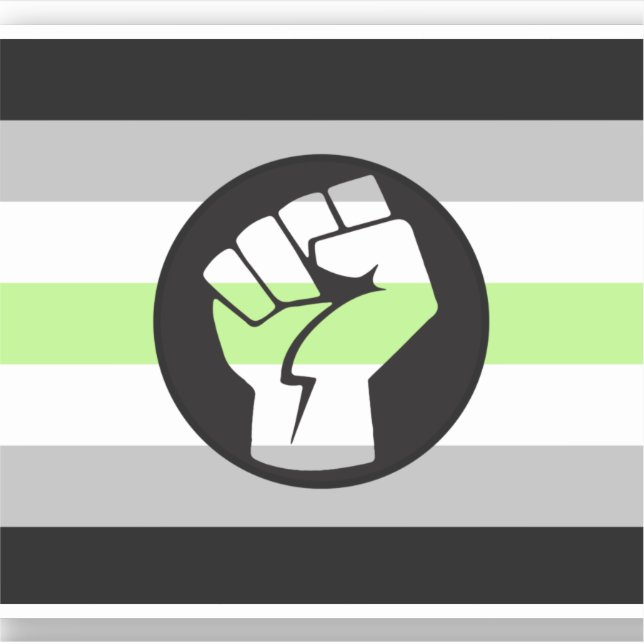 Protestflagge Aufkleber (Vorderseite)