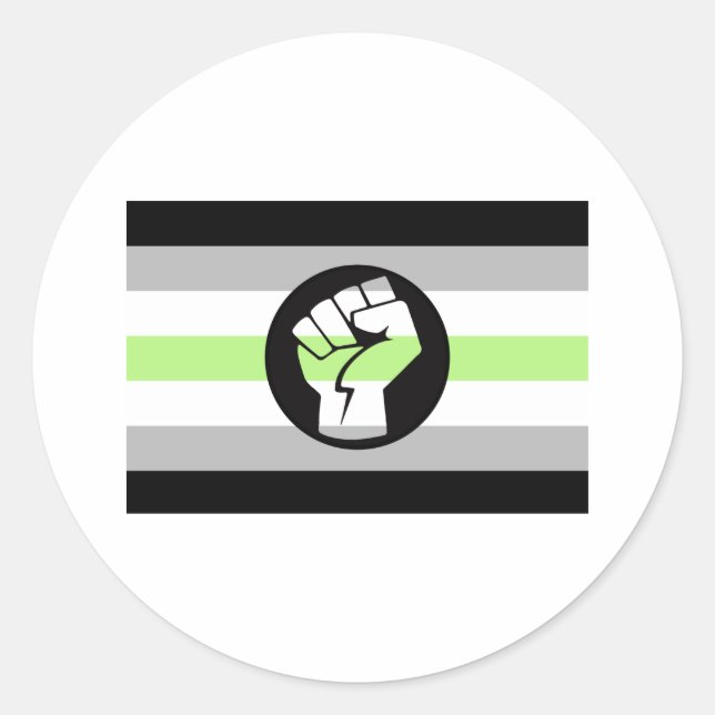 Protestflagge Runder Aufkleber (Vorderseite)