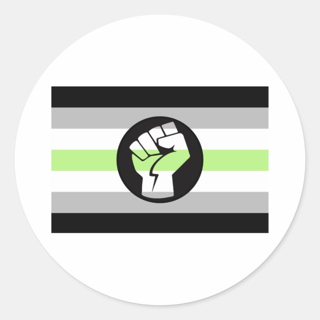 Protestflagge Runder Aufkleber (Vorderseite)