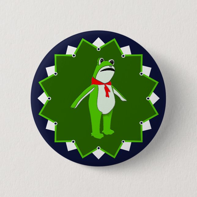 Protestiert Keine Könige Frosch Button (Vorderseite)