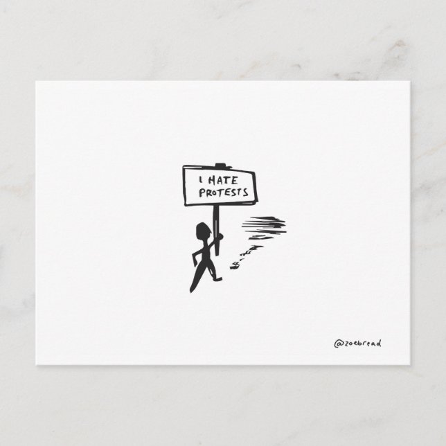 Protestkarte Postkarte (Vorderseite)