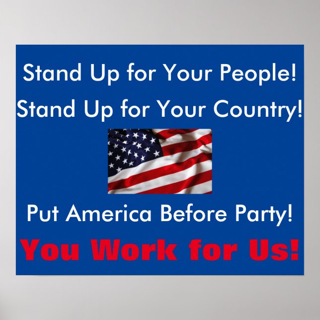 Protestschild im Rathaus Poster (Vorne)