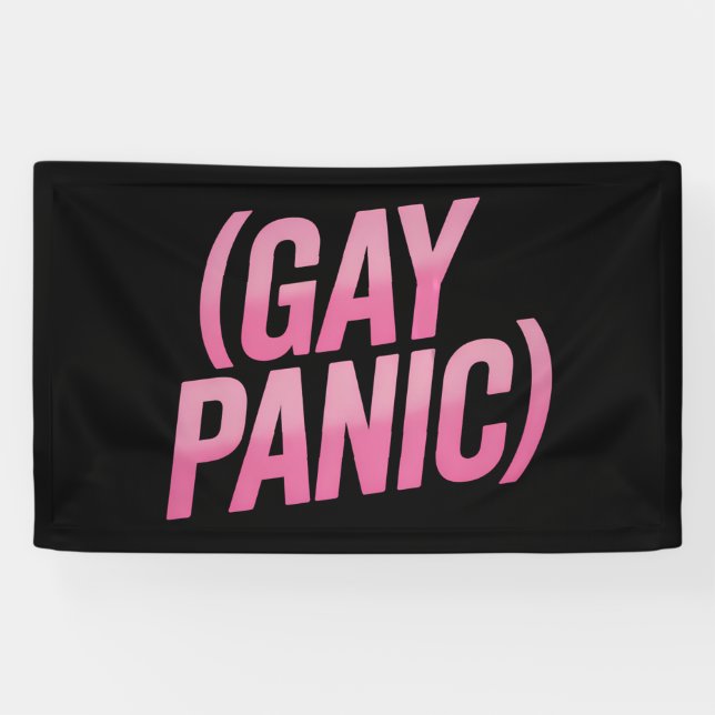 Proteststolz auf Gay Panic LGBTQ Banner (Horizontal)