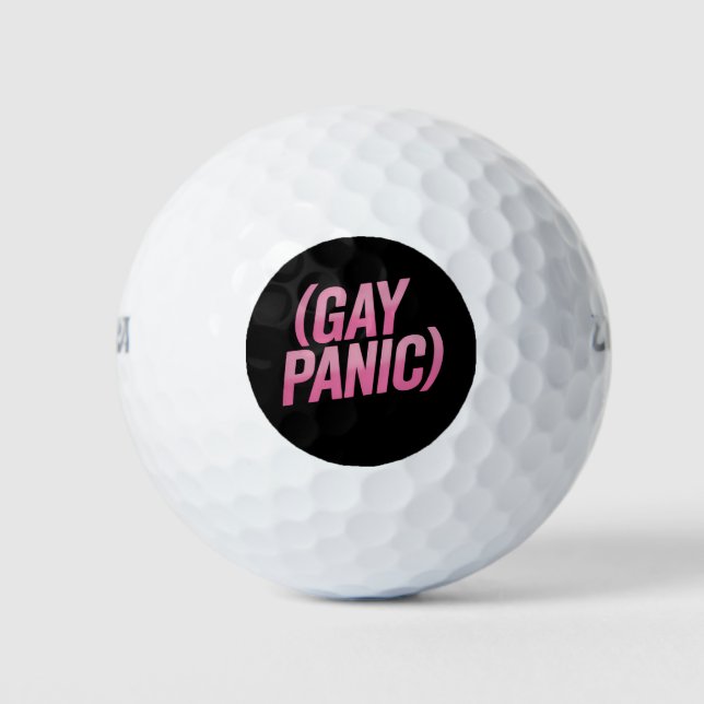 Proteststolz auf Gay Panic LGBTQ Golfball (Vorderseite)