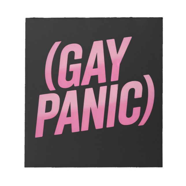 Proteststolz auf Gay Panic LGBTQ Notizblock (Vorderseite)