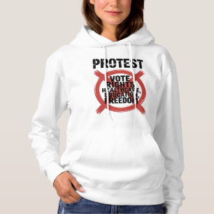 Protestwahlrecht Gesundheitsbildung Hände Weg Hoodie