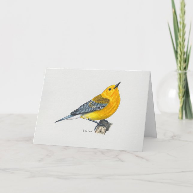 Prothonotary Warbler Art Card Dankeskarte (Vorderseite)