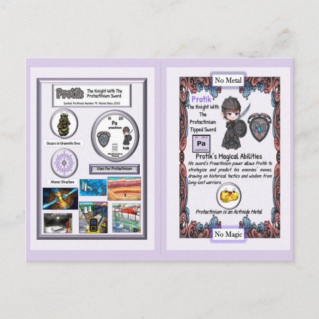 Protik - Ritter Proactinium-Schwert Postkarte (Vorderseite)