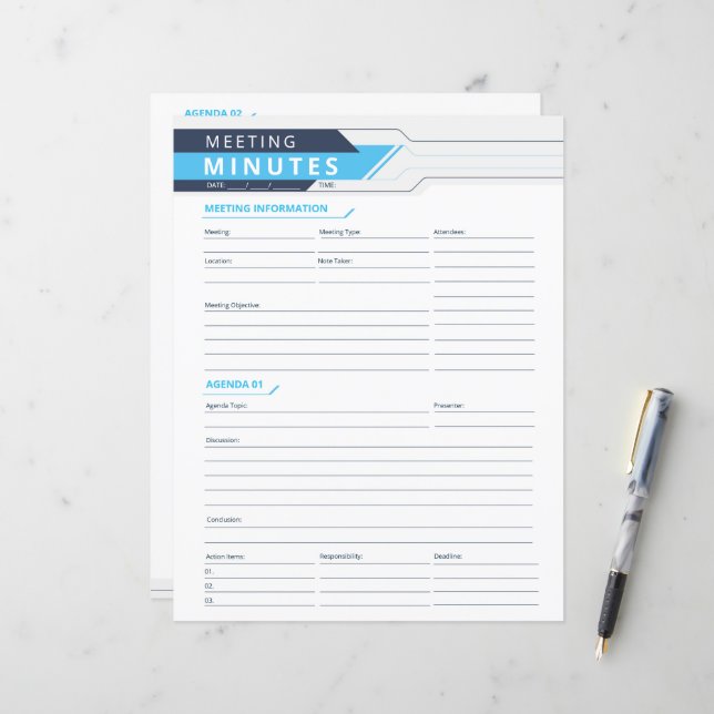 Protokoll-Aufzeichnung (Vorderseite/Rückseite Beispiel)