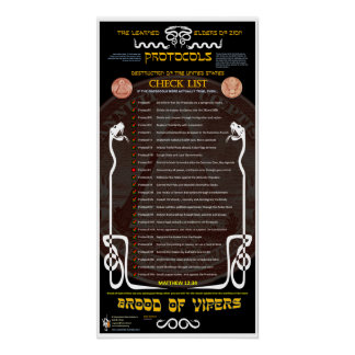 Protokolle von Zion Poster