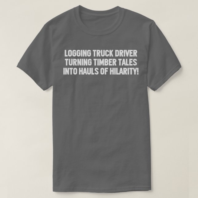 Protokollieren des Lkw-Fahrers, das Holzlager in H T-Shirt (Design vorne)
